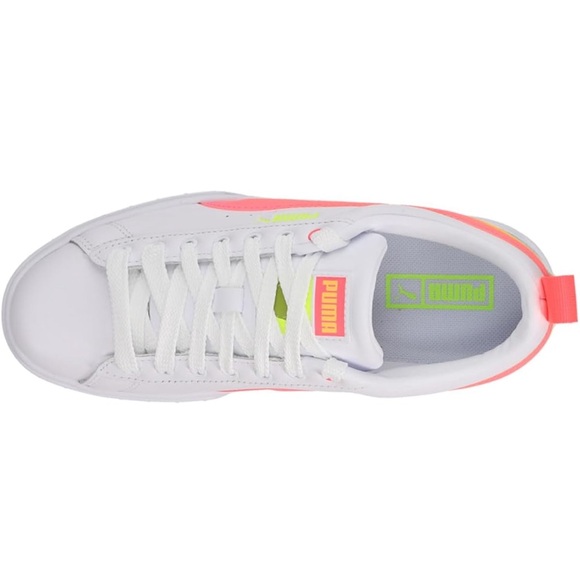 Beautiful Puma Womens Mayze Summer Squeeze Platform Sneakers Neon Stripes sz 7 - Picture 4 of 12
